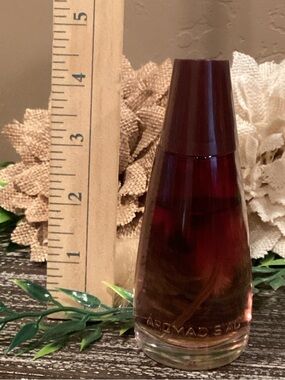 Avon deep burgundy glass perfume bottle